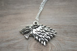 The song of ice and fire Game of Thrones - Stark Wolf Necklace silver tone