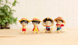 4 Pcs Cartoon Anime Toy One Piece Luffy