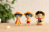 4 Pcs Cartoon Anime Toy One Piece Luffy