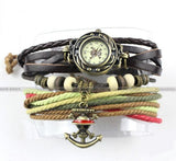 Plaited colorful PU leather wrist watchfor One Piece