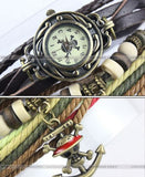 Plaited colorful PU leather wrist watchfor One Piece