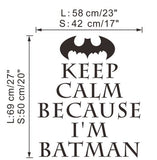 Creative Batman Pattern Removable Waterproof PVC Wall Sticker Home Decor