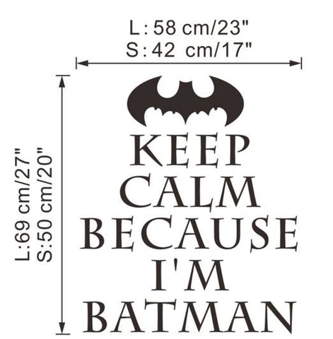 Creative Batman Pattern Removable Waterproof PVC Wall Sticker Home Decor
