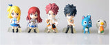 Fairy Tail Lucy Natsu Gray Elza Happy PVC Figures Toys 6pcs/set