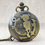 Detective Conan Golden Face Quartz Pocket Watch