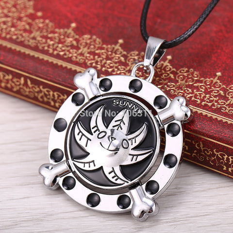 One Piece Silver Skull Pattern Rope Chain Necklace