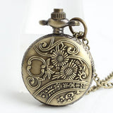 Retro Bronze Quartz Pocket Watch Anime One Piece Skull Kito Men Women Necklace Chain Pendant A188