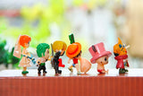 Toy set 6PCS/Set Anime One Piece Mini in Action Figures the New World Toys Doll Retail GZ108