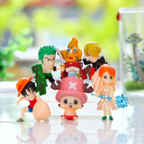 Toy set 6PCS/Set Anime One Piece Mini in Action Figures the New World Toys Doll Retail GZ108